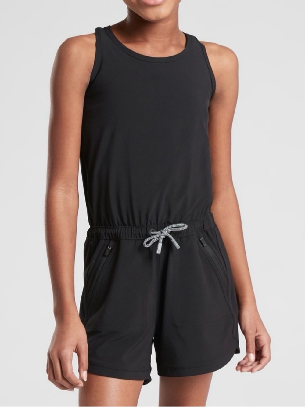Athleta On the Go Romper Kids Black Romper